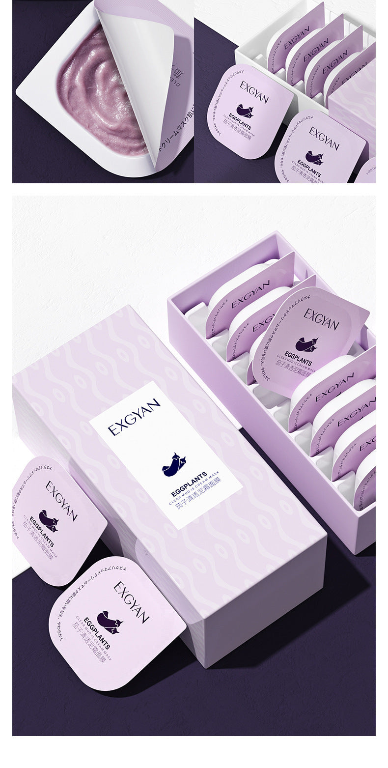 Eggplant Mask Clear Mud Cream Moisturizing Smear Mask