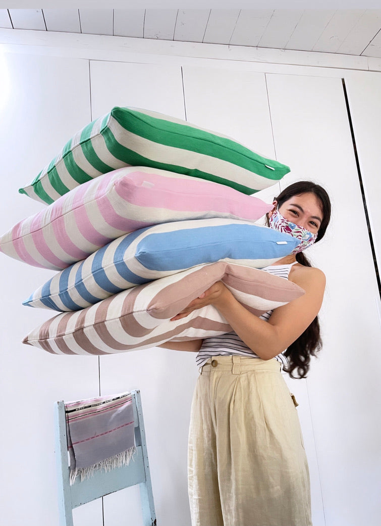 Santiago Cabana Stripe - Kelly Green