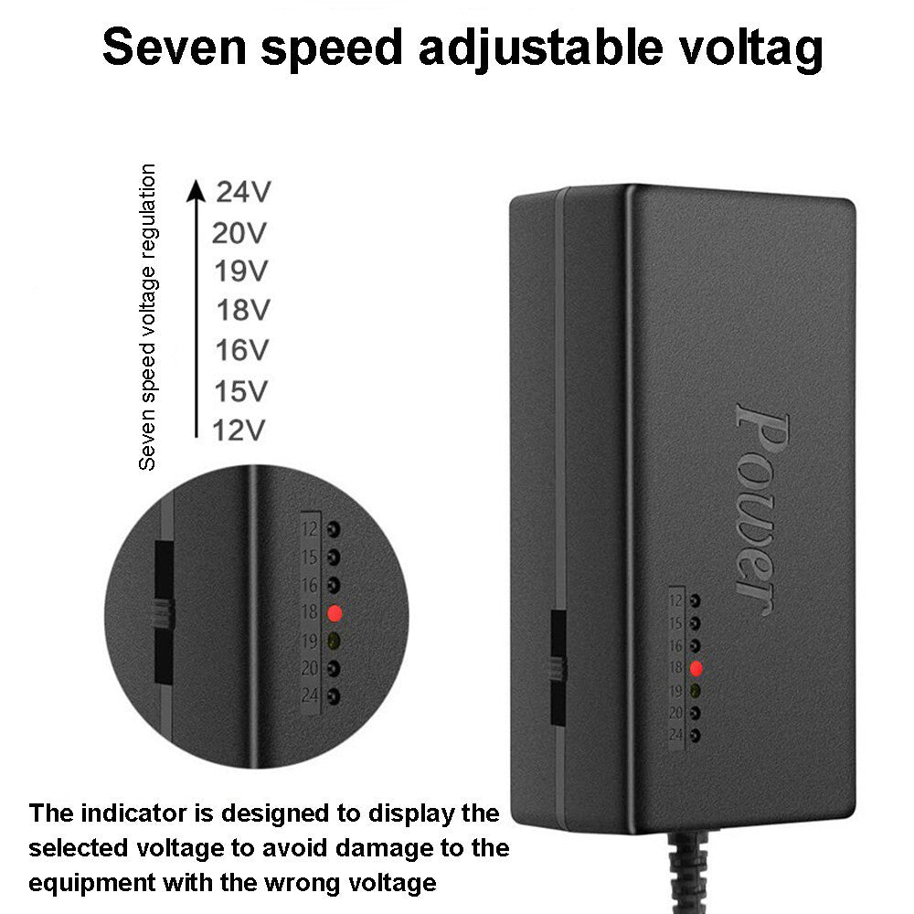 96W 34 Sizes Heads Adapter Universal AC DC Power Supply Charger Multi Laptop PC