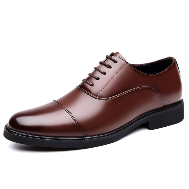 Business Oxford Dress Three-eyelet Design Men's Genuine British-style Leather Shoes