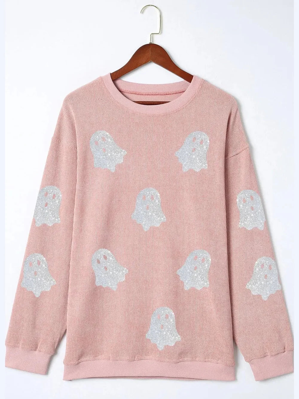Ghost Round Neck Oversized Sweatshirt
