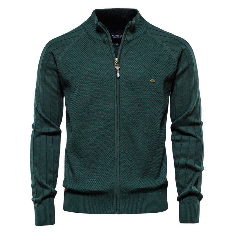2026 Autumn Winter Sweater For Men Casual Knitwear Men's Jacket With Patchwork Korean Style Slim Fit Youth Color Block