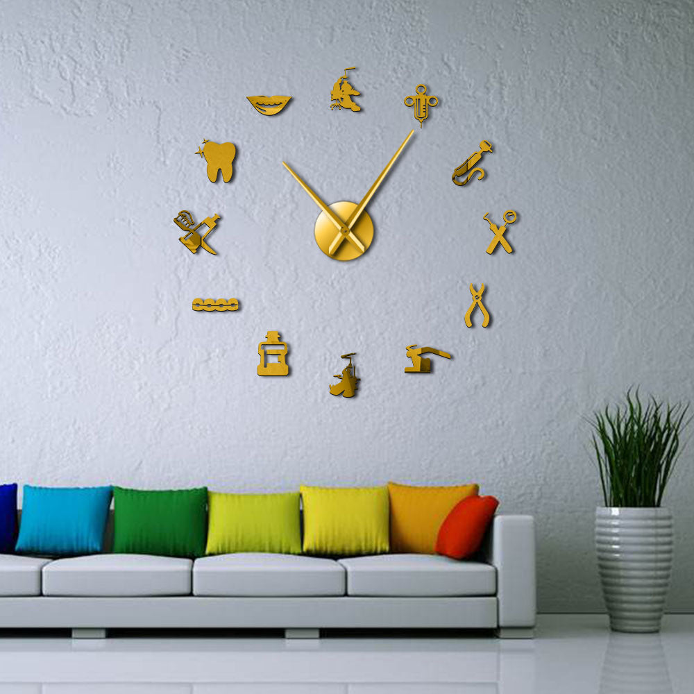 Home Creative DIY Acrylic Mirror Wall Clock