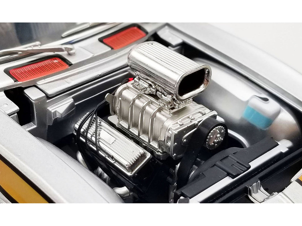 1968 Chevrolet Camaro "Street Machines" Silver Metallic with Graphics Limited Edition to 300 pieces Worldwide 1/18 Diecast Model Car by ACME