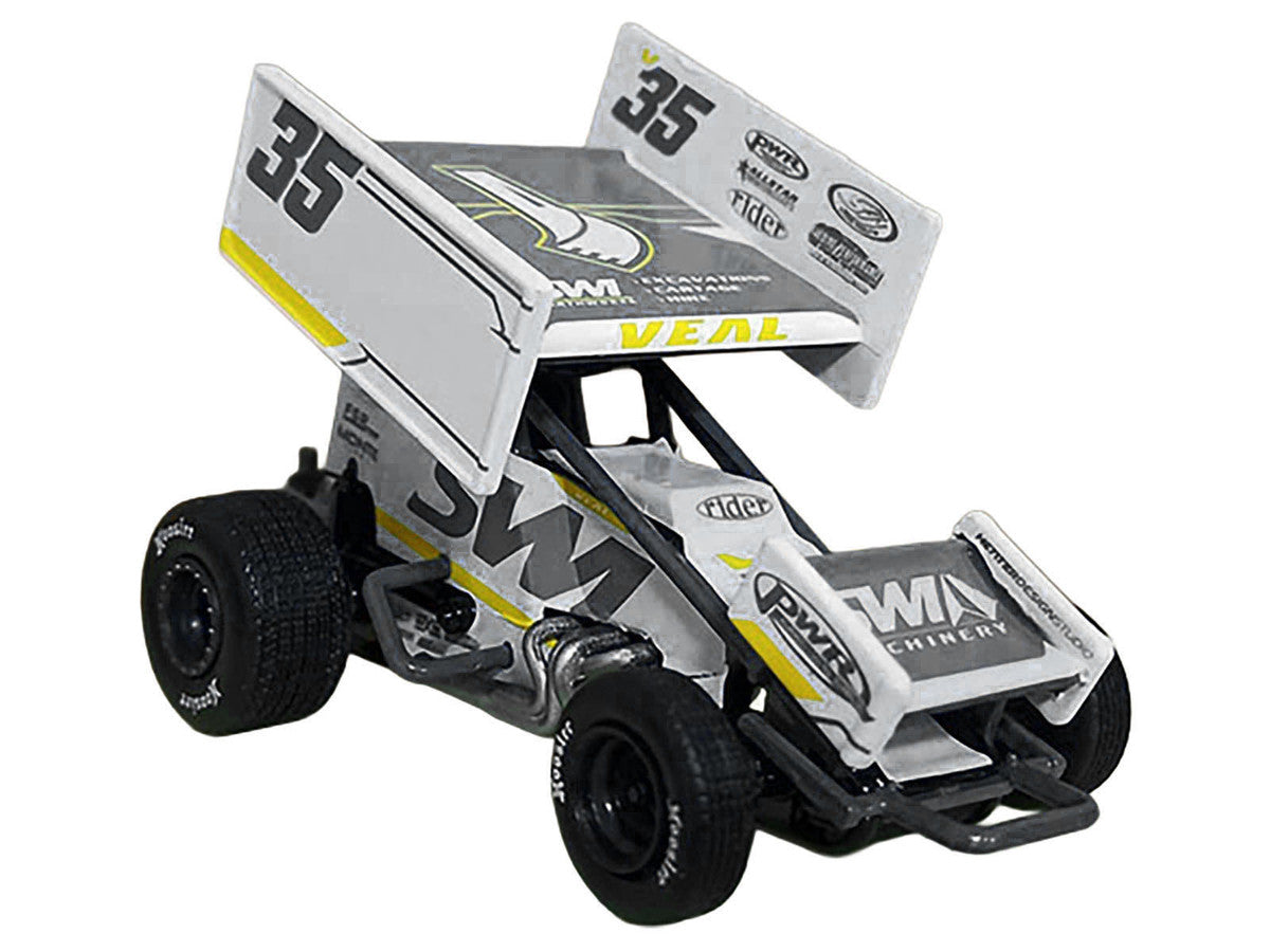 Winged Sprint Car #35 Jamie Veal "SWI Earthworks" White (2025) 1/50 Diecast Model Car by ACME