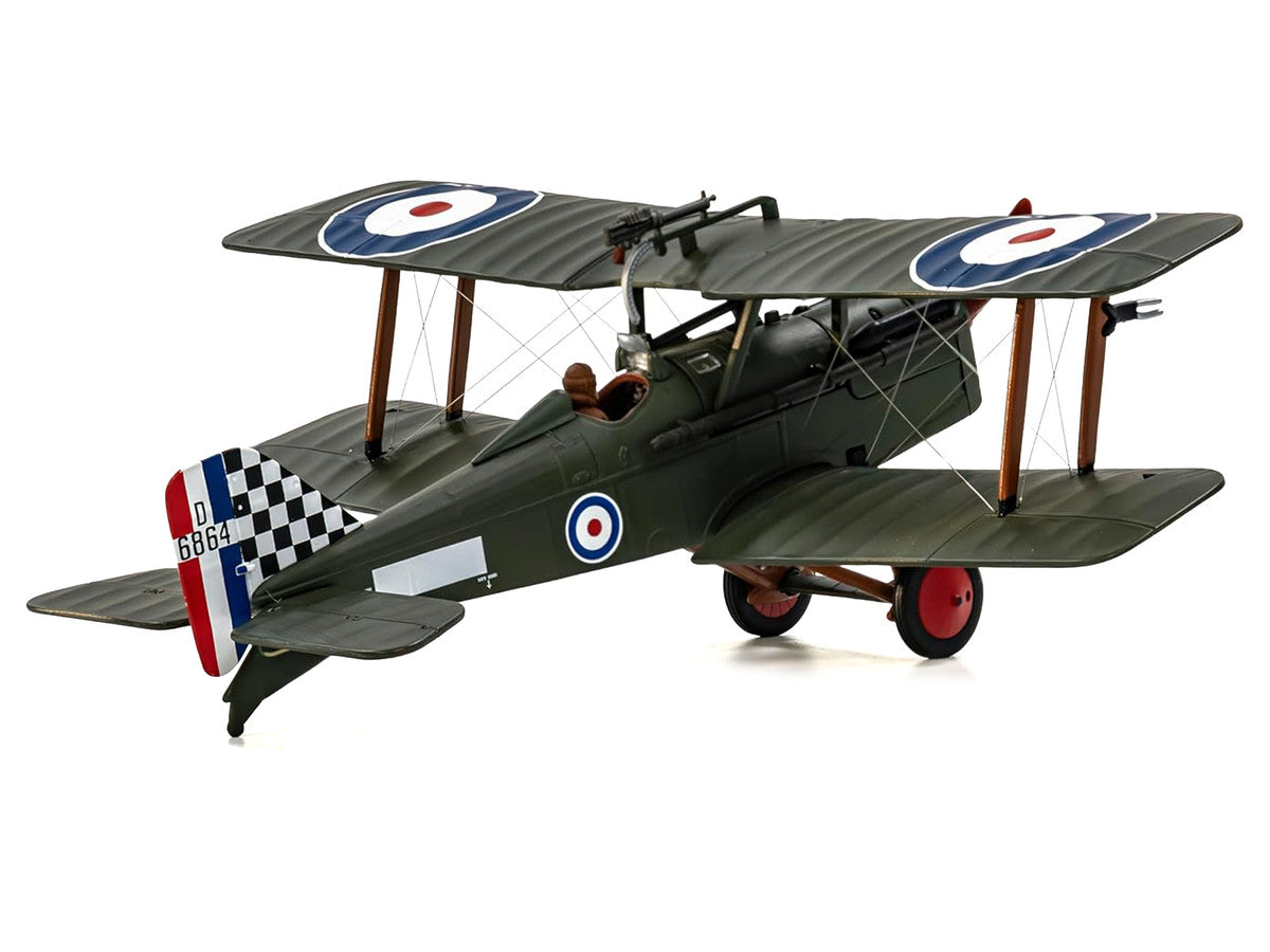 Royal Aircraft Factory SE5a Biplane Aircraft "D6864 Major Keith Logan Caldwell No. 74 Squadron Clairmarais South Aerodrome" (1918) Royal Air Force "The Aviation Archive" Series 1/48 Diecast Model by Corgi
