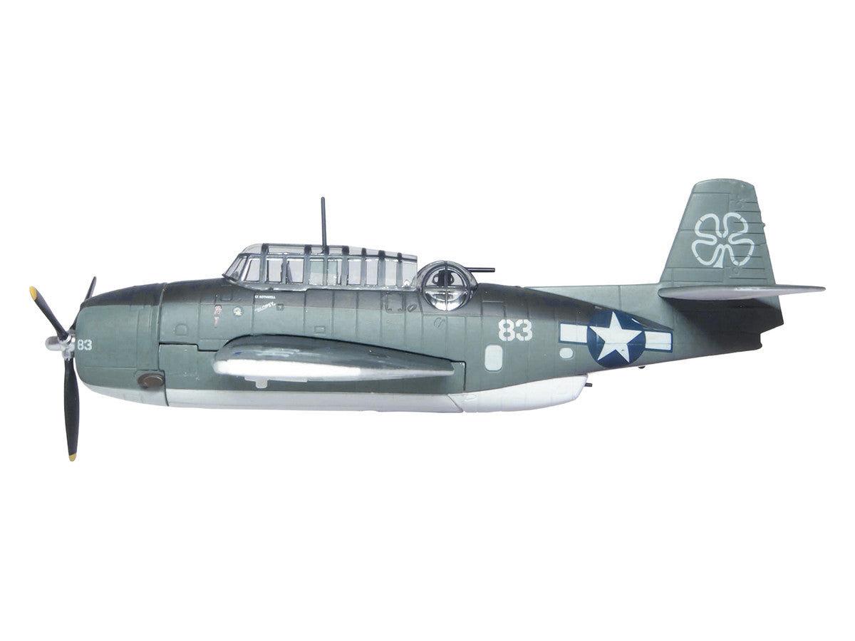 Grumman Avenger TBM-1C Aircraft "White 83 Blopsy VC-76 Petrof Bay" (1945) United States Navy "Oxford Aviation" 1/72 Diecast Model Airplane by Oxford Diecast