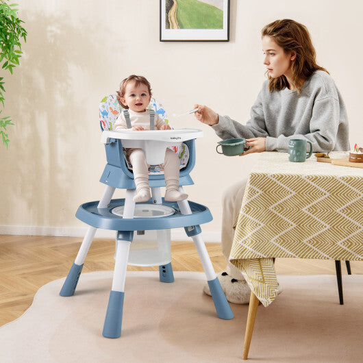 16-in-1 Baby High Chair with Activity Center and Booster Seat for Babies and Toddlers-Celadon - Color: Green