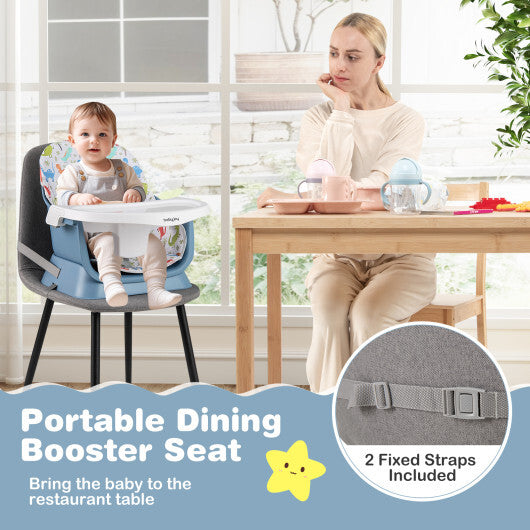 16-in-1 Baby High Chair with Activity Center and Booster Seat for Babies and Toddlers-Grey