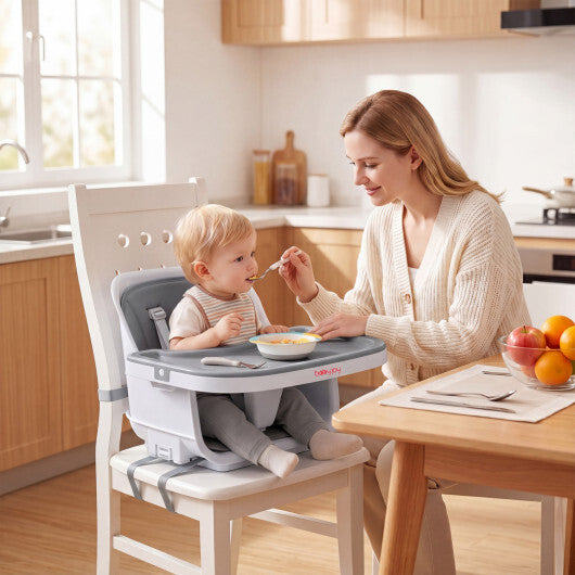 4-in-1 Convertible Baby High Chair with Detachable and Adjustable Tray-Beige