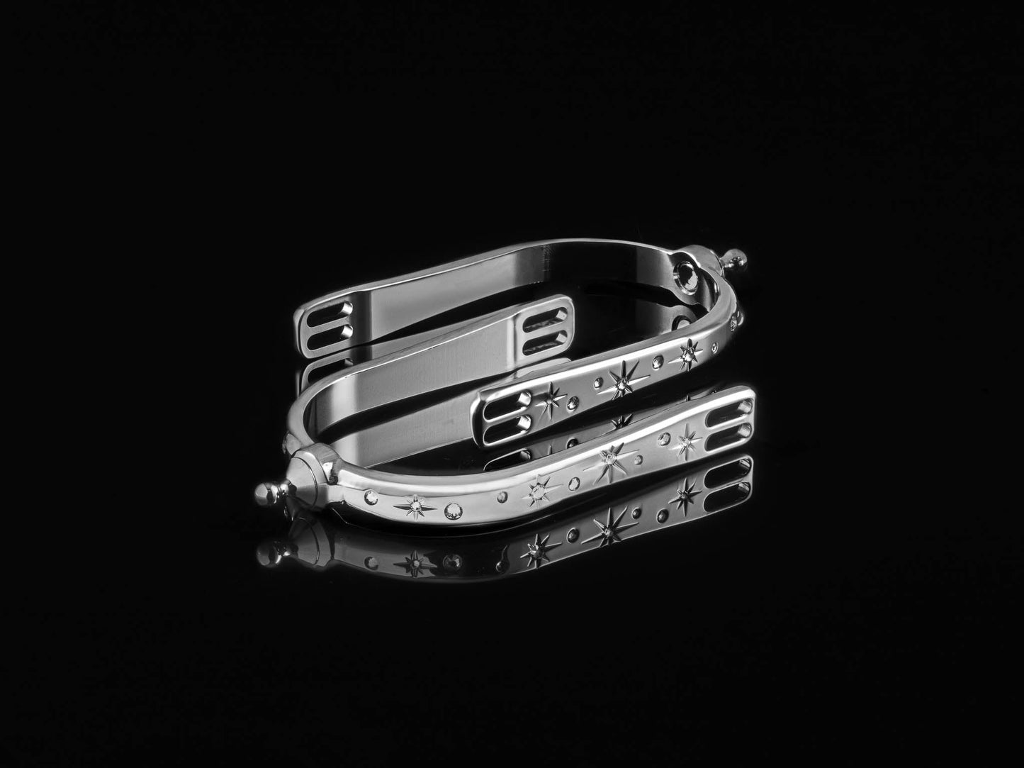 American Equus "Quik-X" Interchangeable English Spurs - Shooting Star Edition