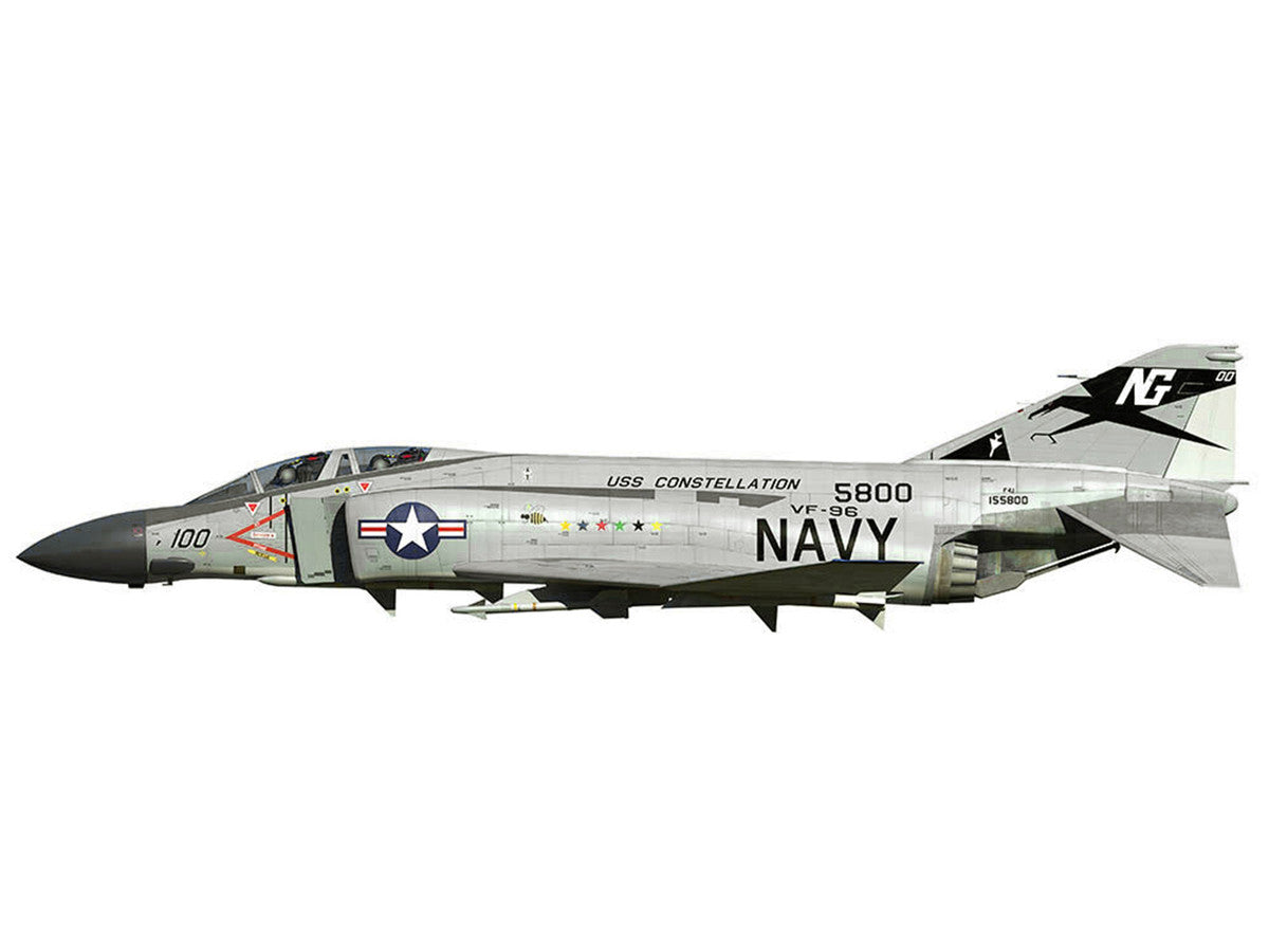 McDonnell Douglas F-4 Phantom II Aircraft "VF-96 Fighting Falcons Showtime 100 Lieutenant Randy Cunningham USS Constellation Vietnam" (1972) United States Navy "Collector Series" 1/144 Diecast Model by Air Force 1