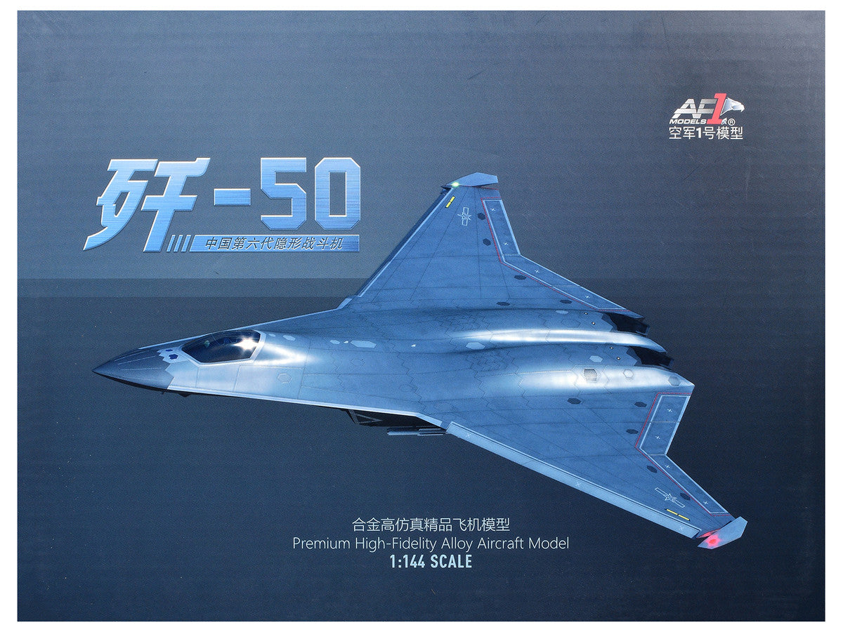 Shenyang J-50 Stealth Aircraft "People's Liberation Army Air Force" 1/144 Diecast Model by Air Force 1