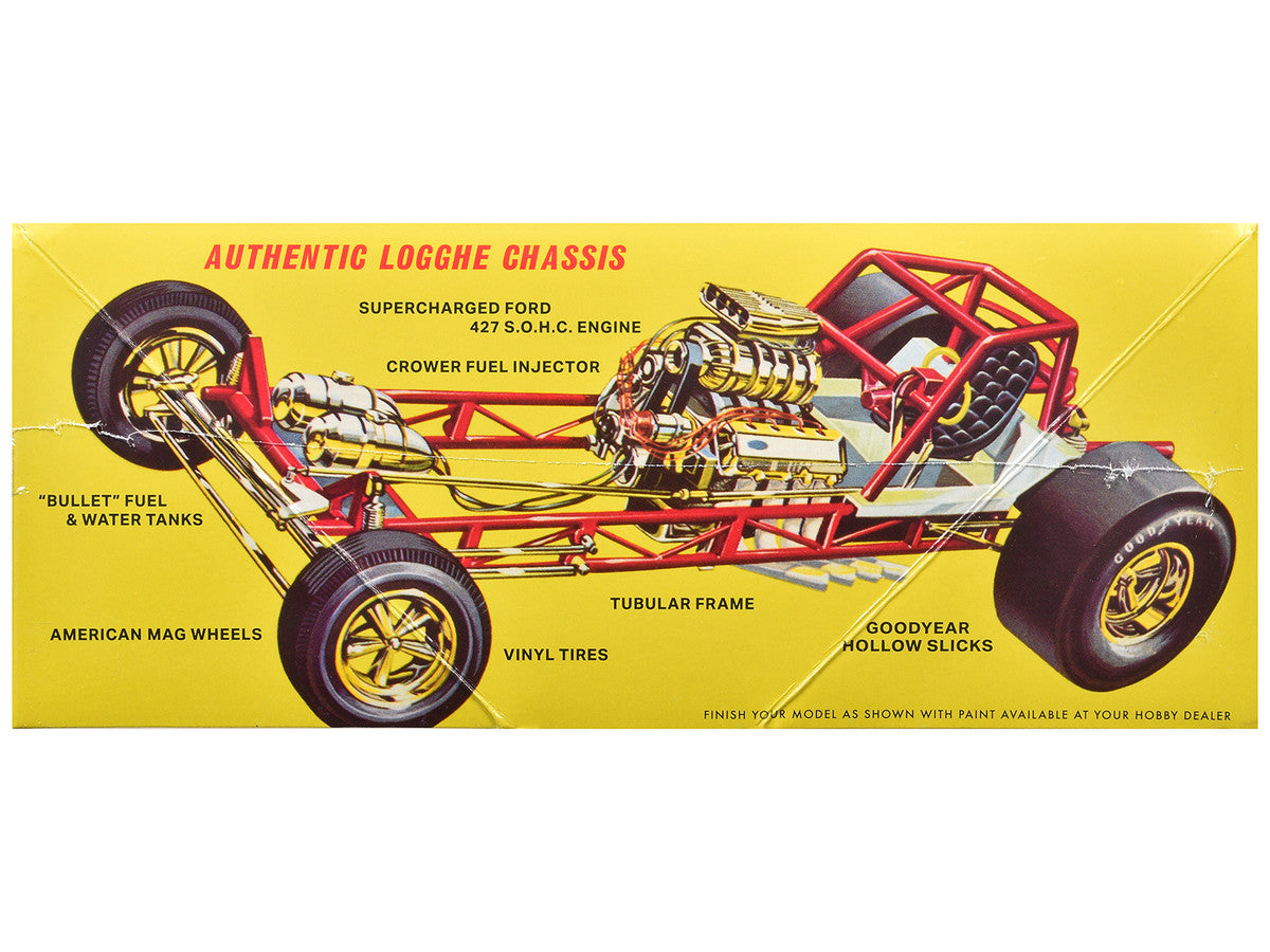 Skill 2 Model Kit 1969 Ford Mustang Longnose Funny Car "Gas Ronda" 1/25 Scale Model by AMT