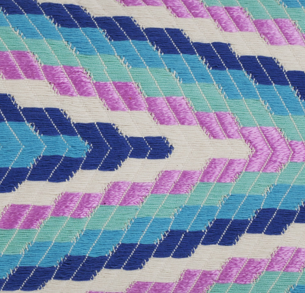 Made to order: Almolonga Zig Zag Pillow - Blue Multi