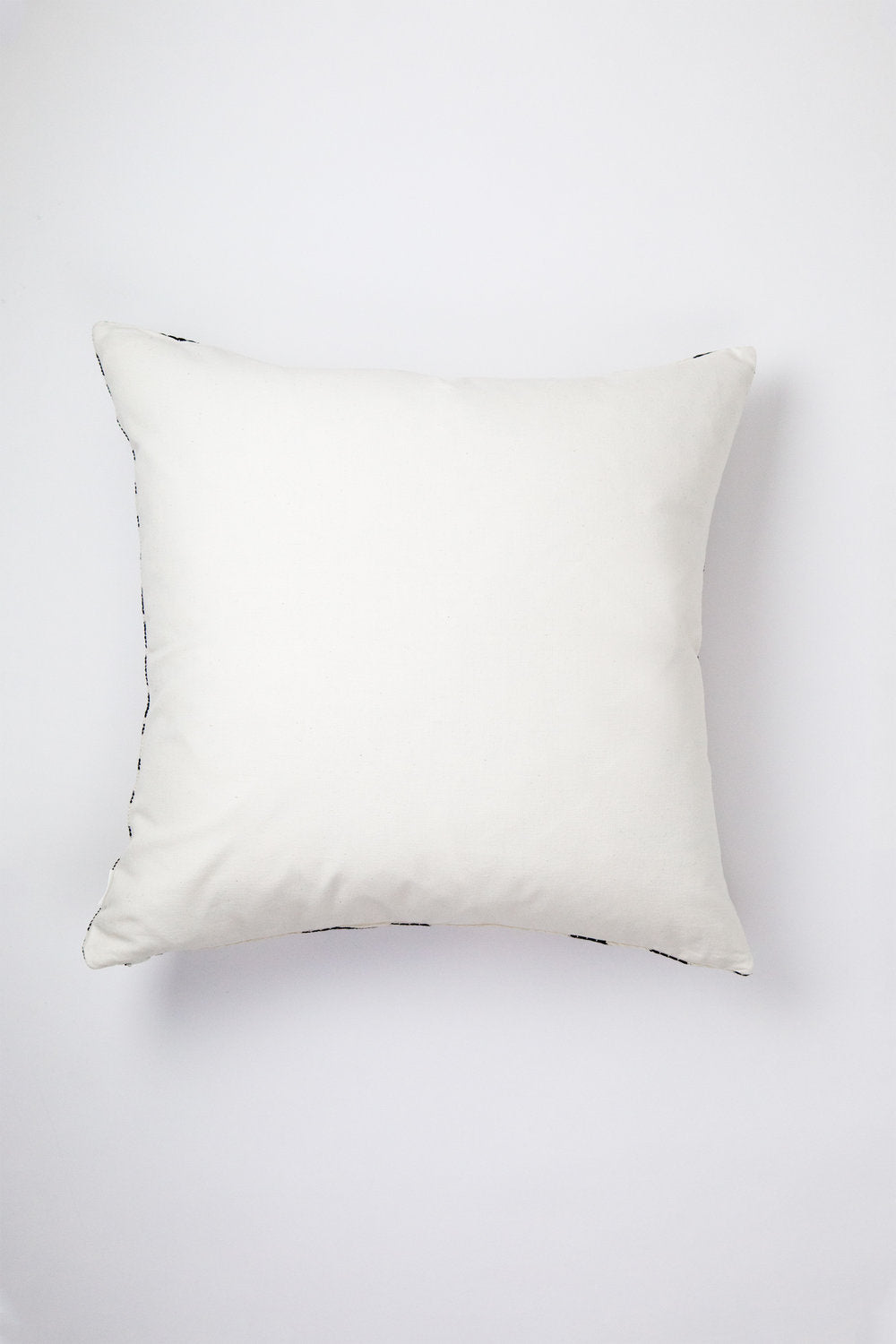 Almolonga Quilt Pillow - Black and Natural White -  20" x 20"