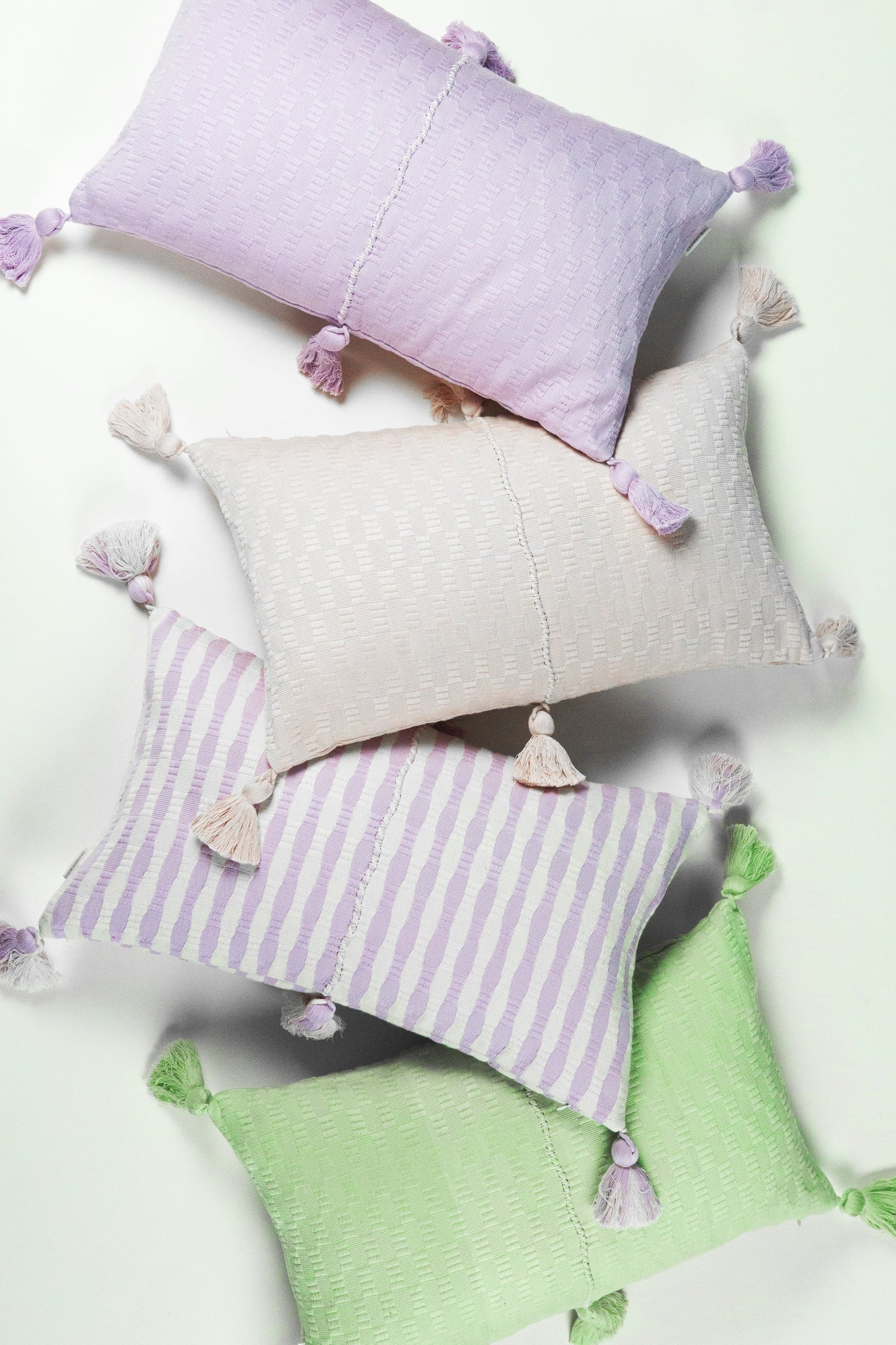 Antigua Pillow - Light Lavender Stripe