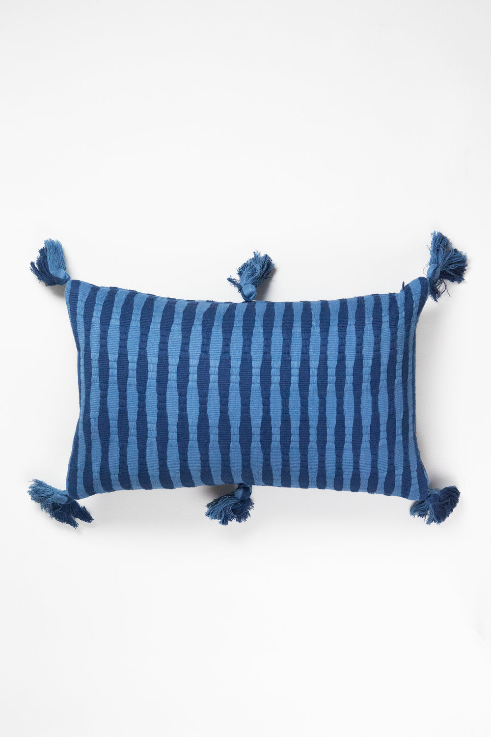 Antigua Pillow - Natural Indigo