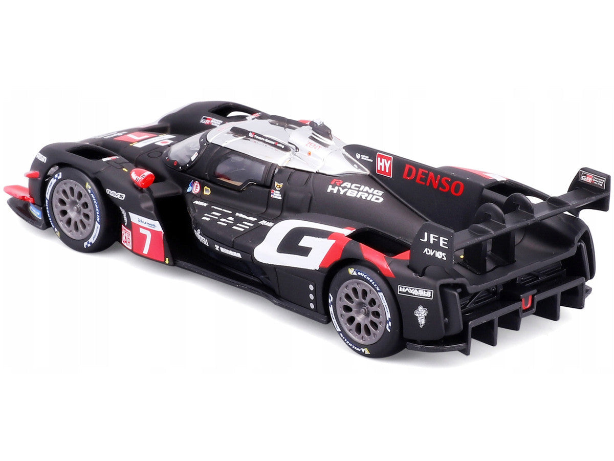 Toyota GR010 Hybrid #7 Kamui Kobayashi - Jose Maria Lopez - Nyck de Vries "Toyota Gazoo Racing" 2nd Place "24 Hours of Le Mans" (2024) "Race" Series 1/43 Diecast Model Car by Bburago