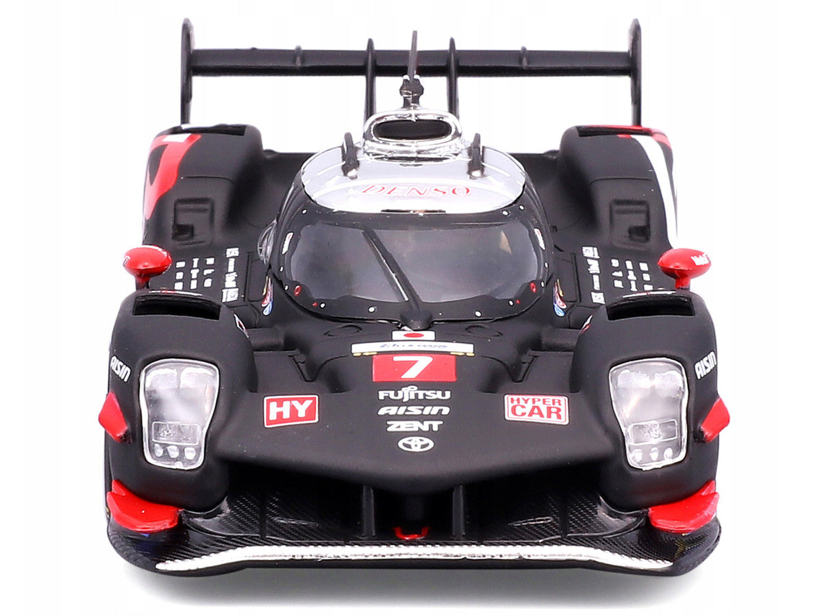 Toyota GR010 Hybrid #7 Kamui Kobayashi - Jose Maria Lopez - Nyck de Vries "Toyota Gazoo Racing" 2nd Place "24 Hours of Le Mans" (2024) "Race" Series 1/43 Diecast Model Car by Bburago