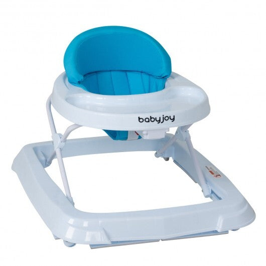 Adjustable Height Removable Folding Portable Baby Walker-Blue