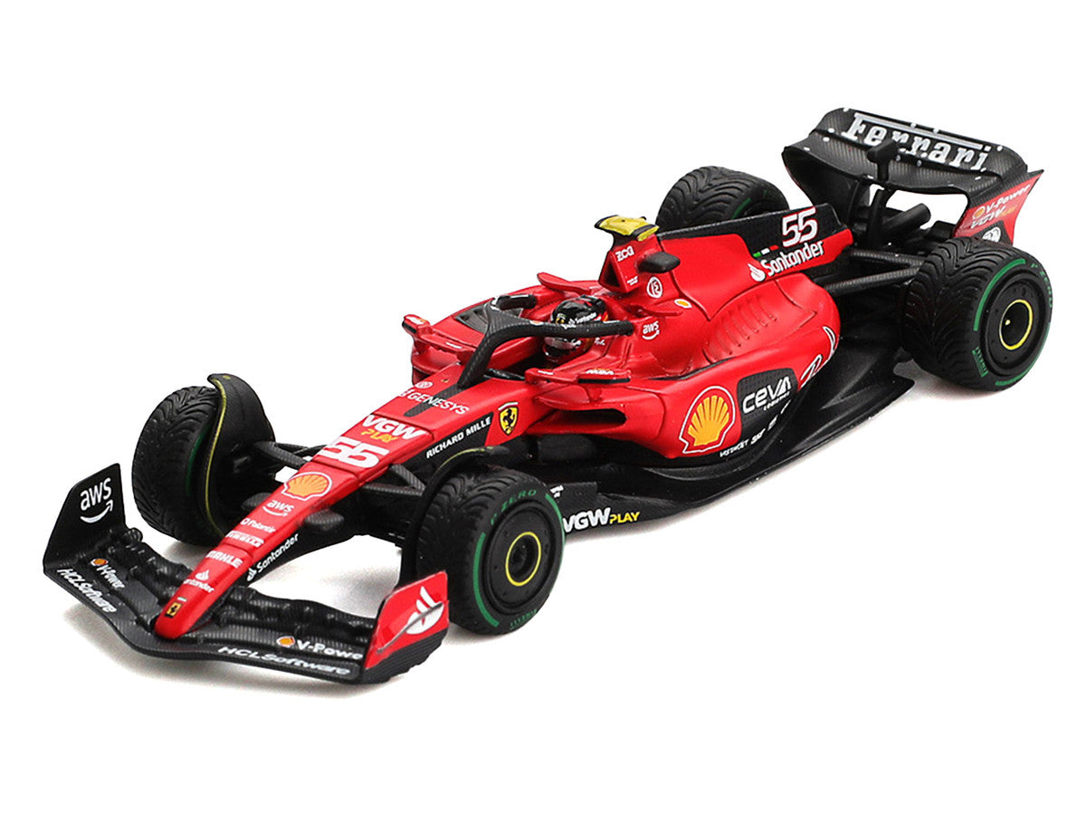 Ferrari SF-23 #55 Carlos Sainz Formula One F1 "Monaco GP" (2023) 1/64 Diecast Model Car by BBR Models