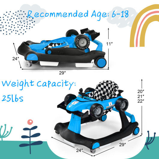 $79 5-in-1 Baby Walker with Adjustable Height and Speed