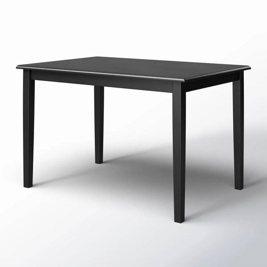 Farmhouse 32 x 48 inch Dining Table in Black Wood Finish