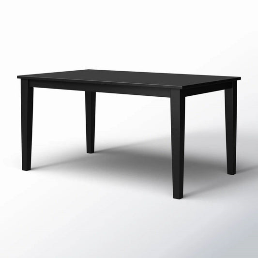 36 x 60 inch Rectangular Dining Table in Black Wood Finish