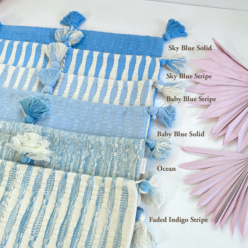Antigua Pillow - Sky Blue Striped