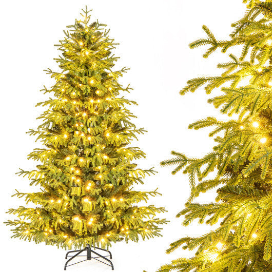 Artificial Christmas Tree with LED Lights and PVC Mixed Branch Tips-7
