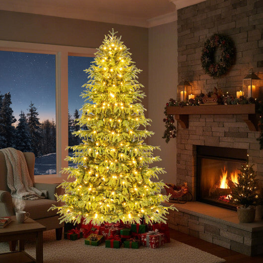 Artificial Christmas Tree with LED Lights and PVC Mixed Branch Tips-7