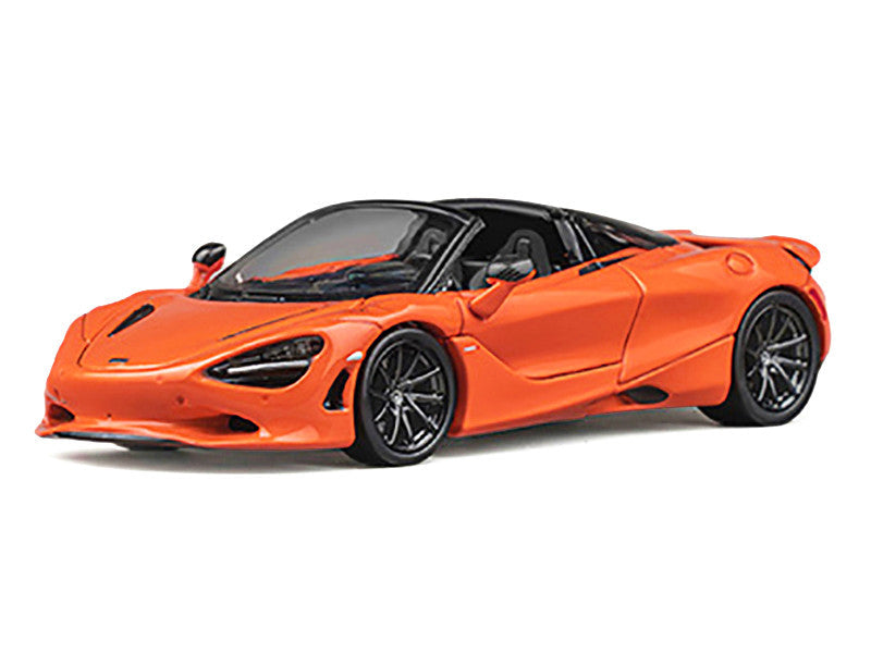 McLaren 750S Spider Orange with Black Accents 1/64 Diecast Model Car by CM Models