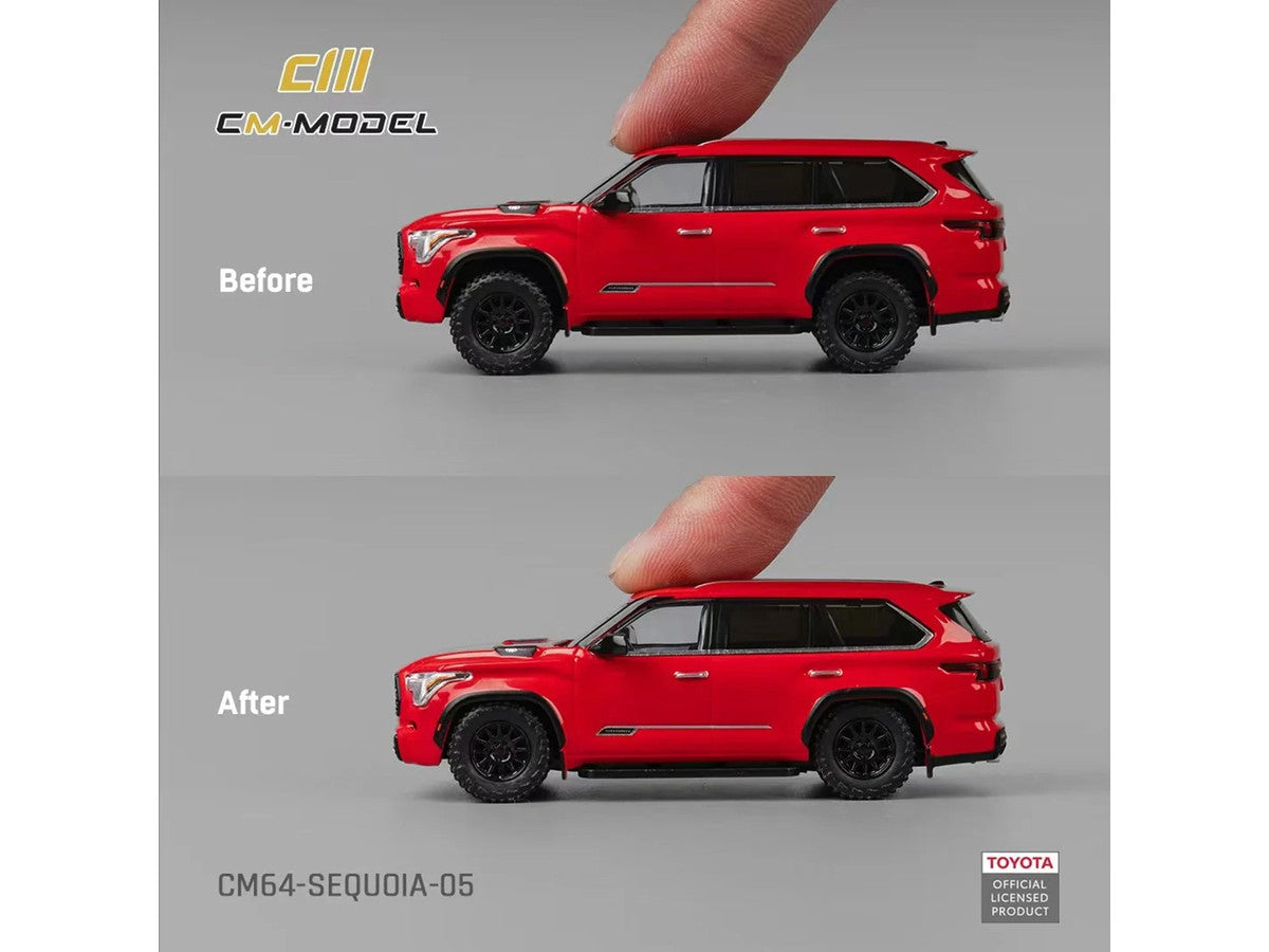 2024 Toyota Sequoia Solar Red 1/64 Diecast Model Car by CM Model