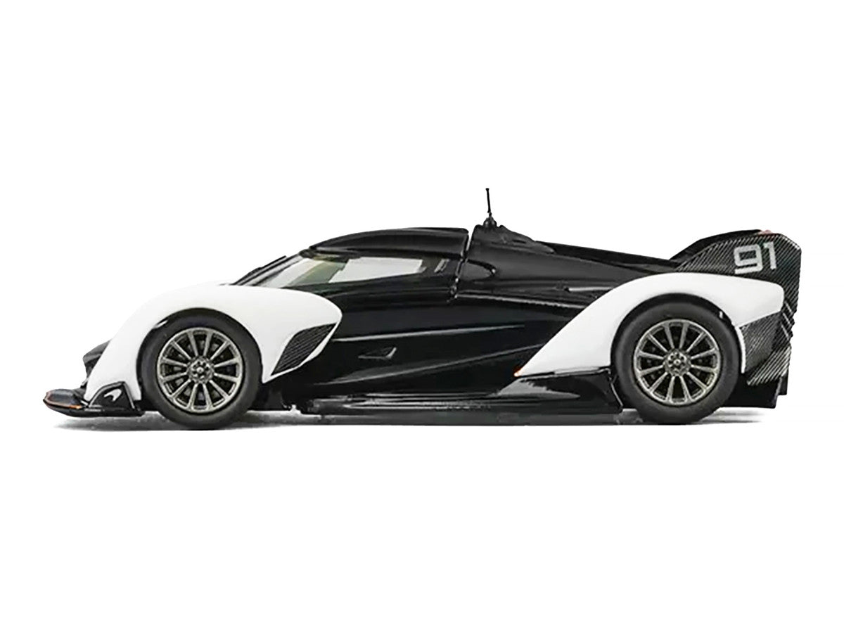 McLaren Solus GT #91 Black and White with Orange Accents 1/64 Diecast Model Car by CM Model
