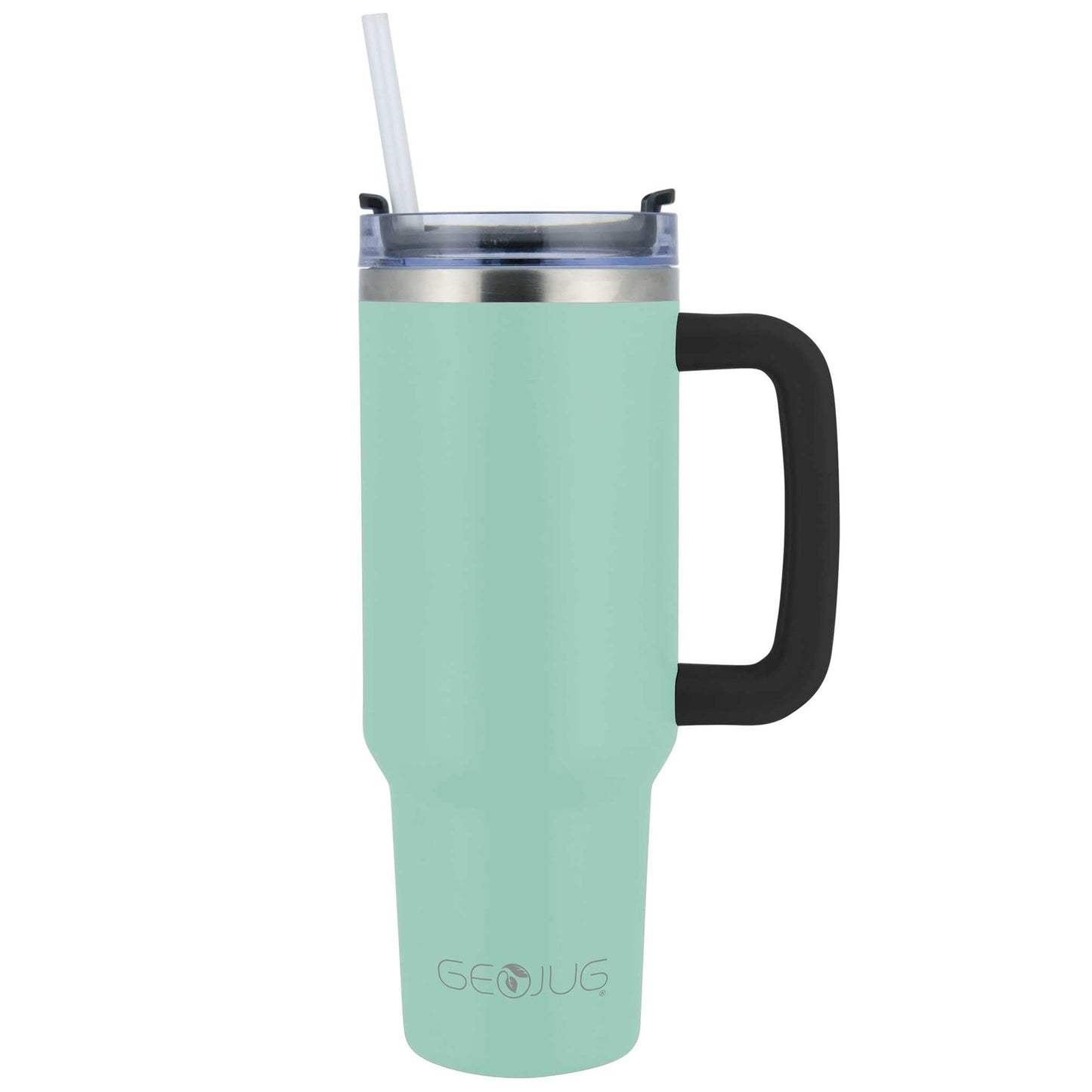 Brentwood GEOJUG 40oz Insulated Stainless Steel Tumbler Cup in Blue with Handle