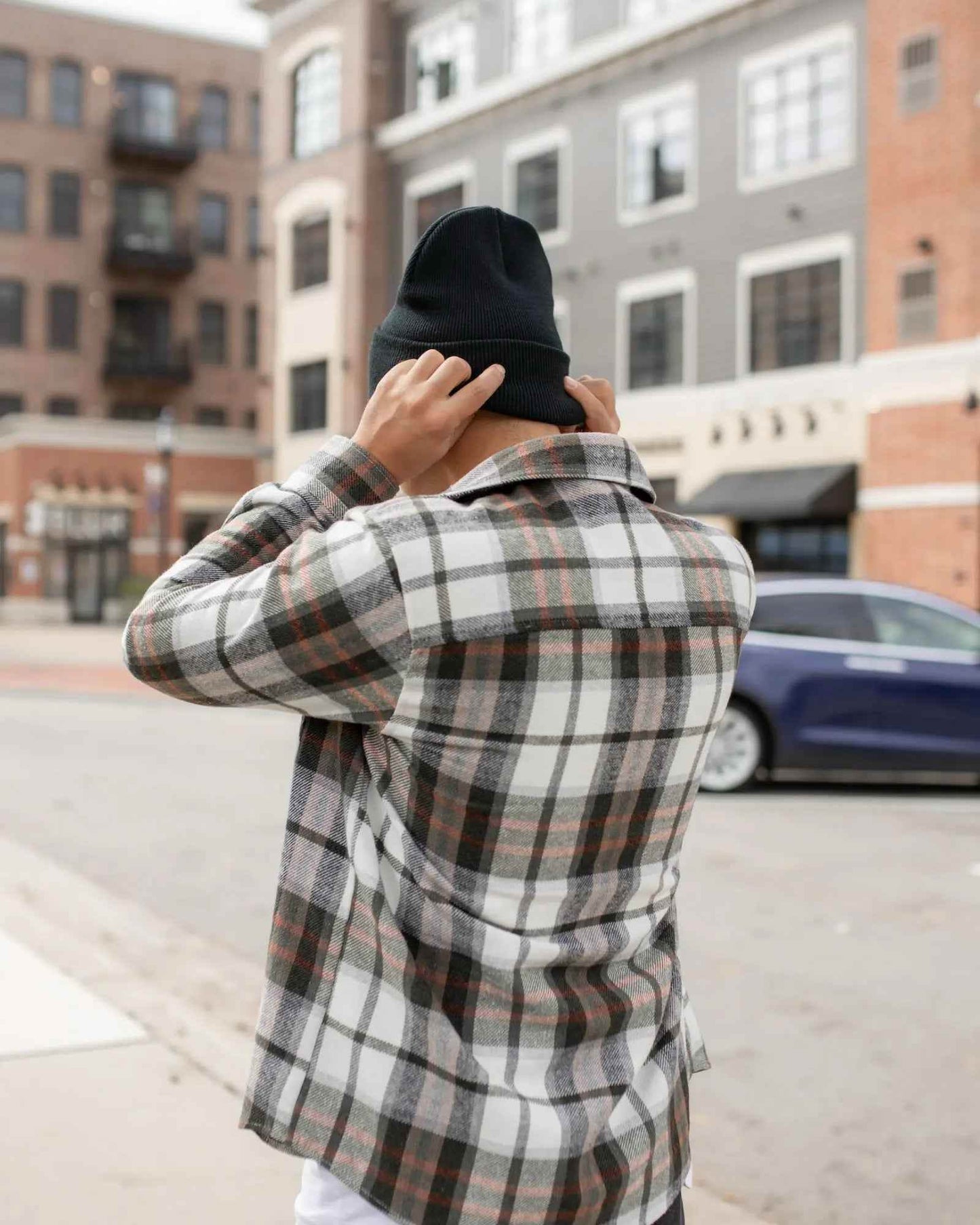 CS106 HAAKWEAR Traditional Silent Cuffed Beanie, Denim Blue