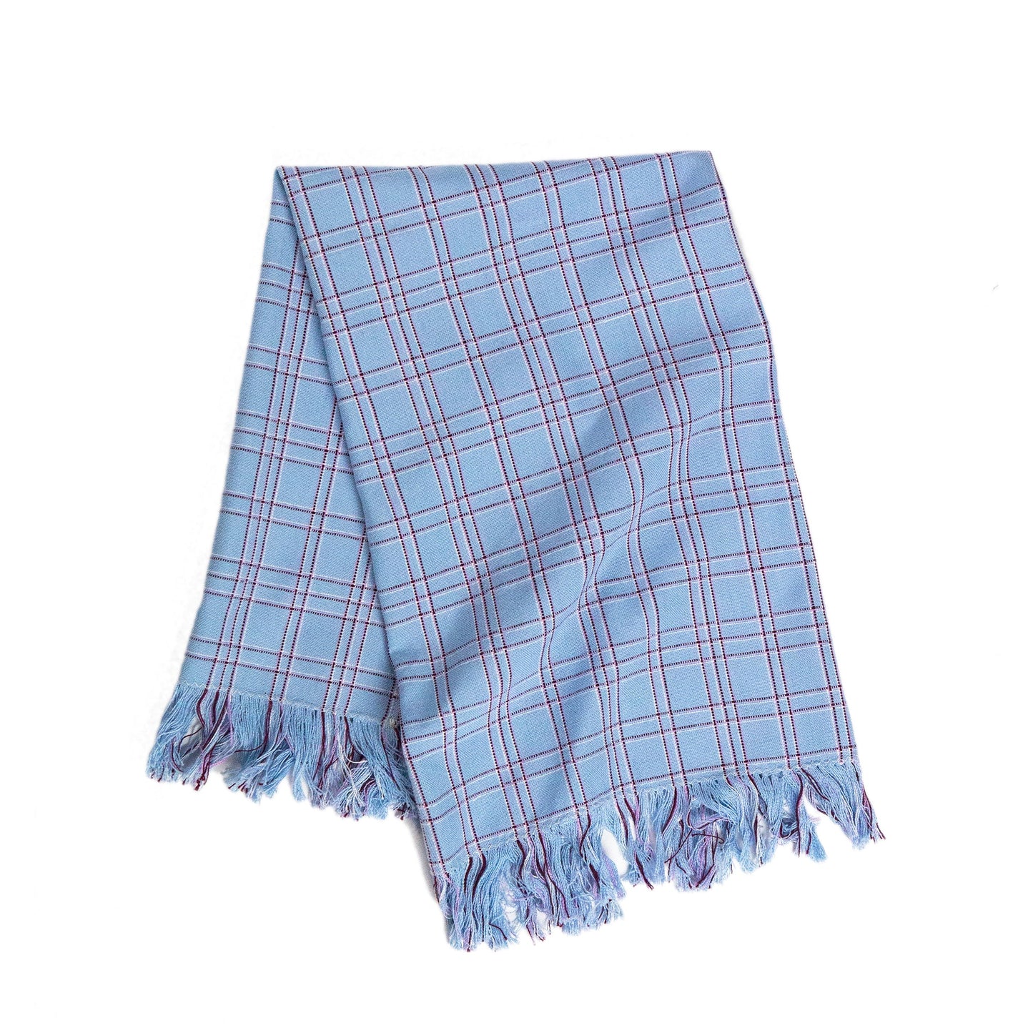 Chiapas Plaid Light Blue Kitchen Towel