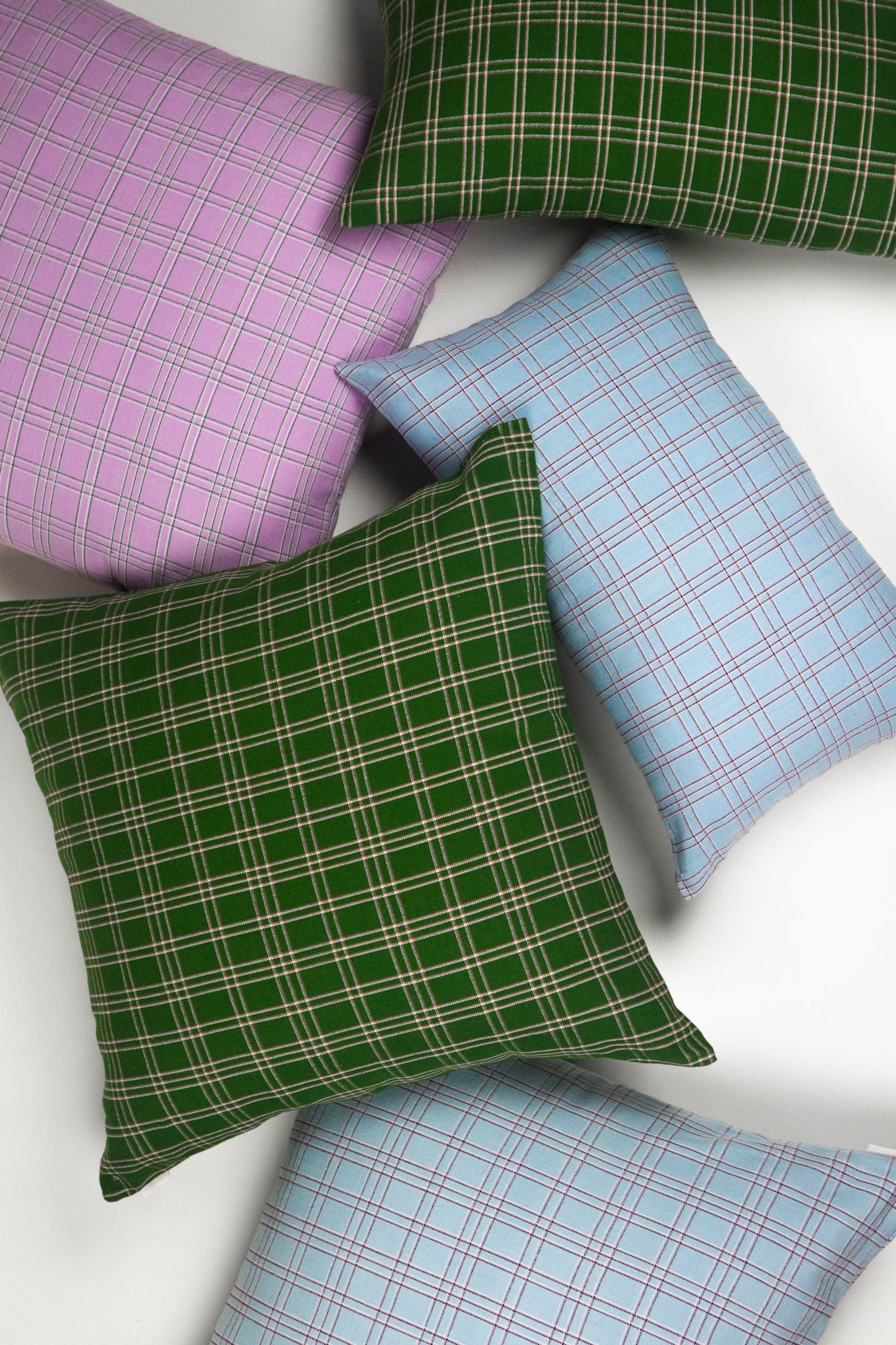 Chiapas Plaid Forest Green Pillow 20" x 20"