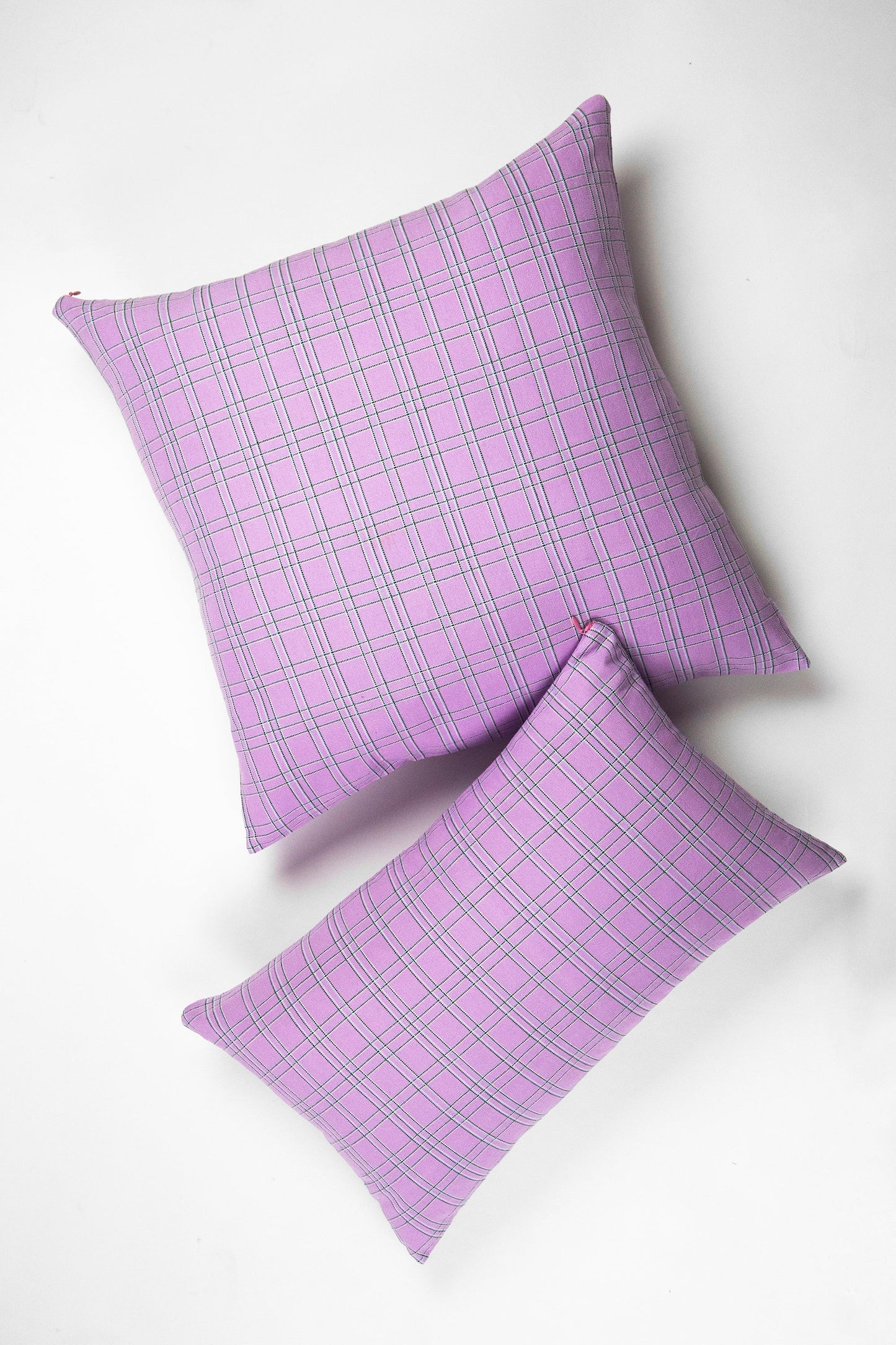 Chiapas Plaid Lilac Pillow 12" x 20"
