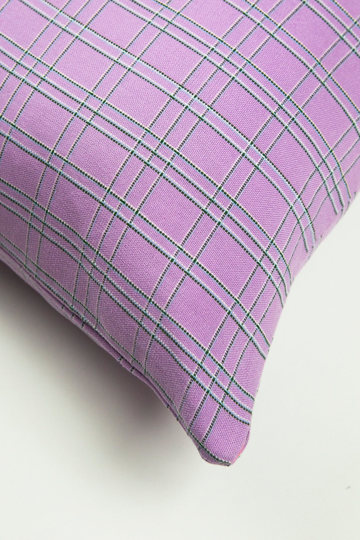 Chiapas Plaid Lilac Pillow 12" x 20"
