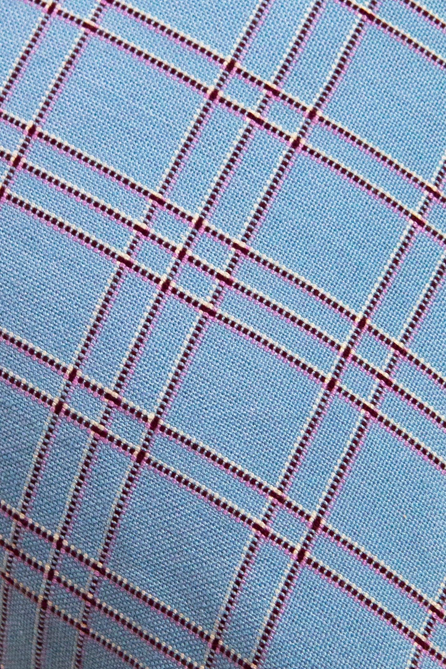 Chiapas Plaid Light Blue Pillow 20" x 20"