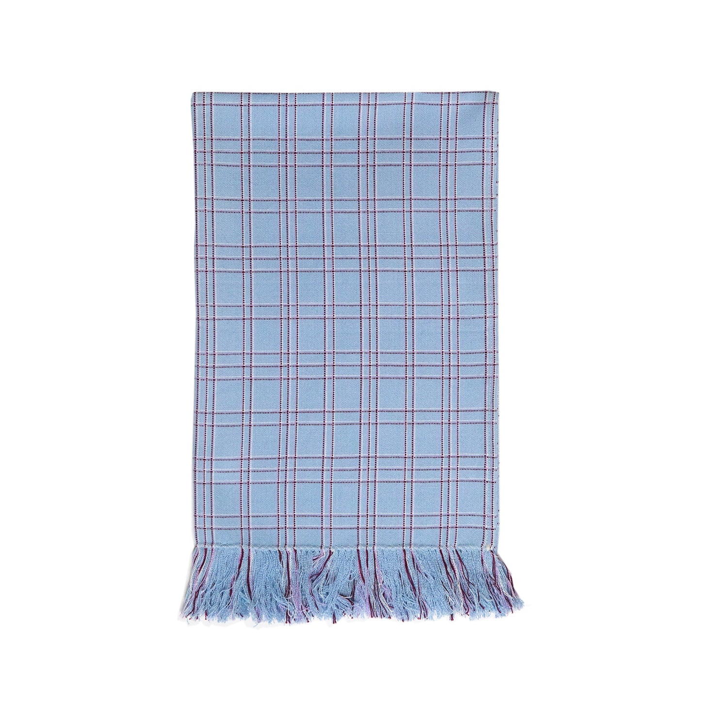 Chiapas Plaid Light Blue Kitchen Towel