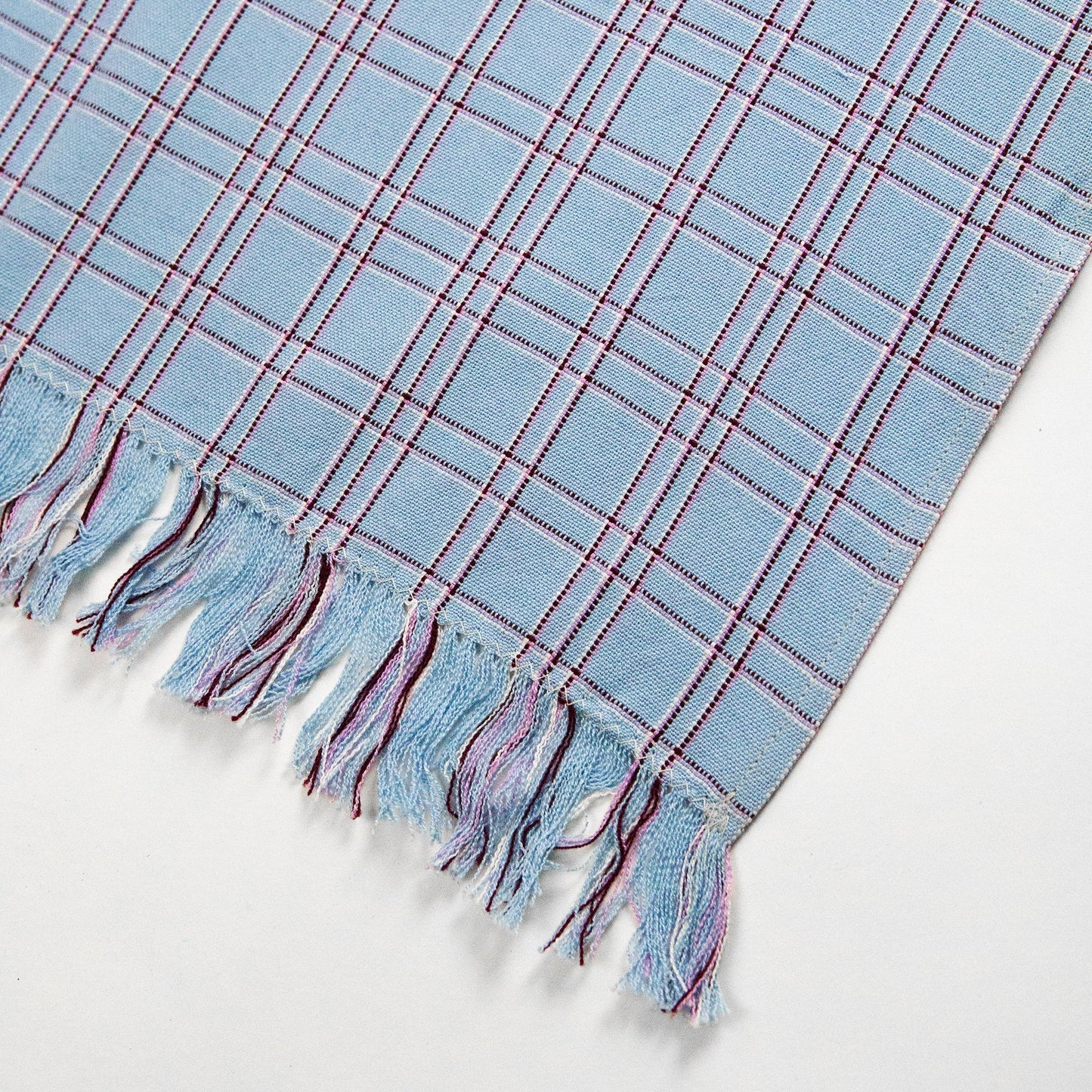 Chiapas Plaid Light Blue Kitchen Towel