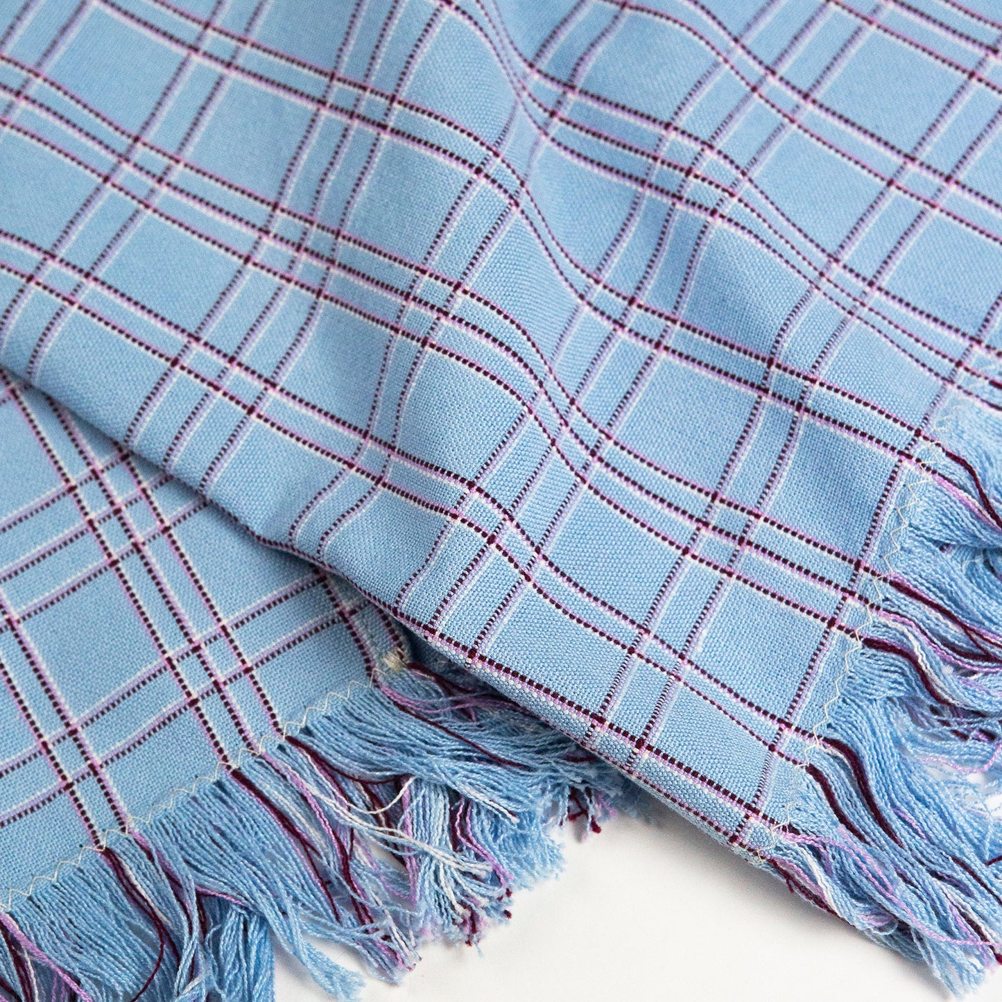 Chiapas Plaid Light Blue Kitchen Towel