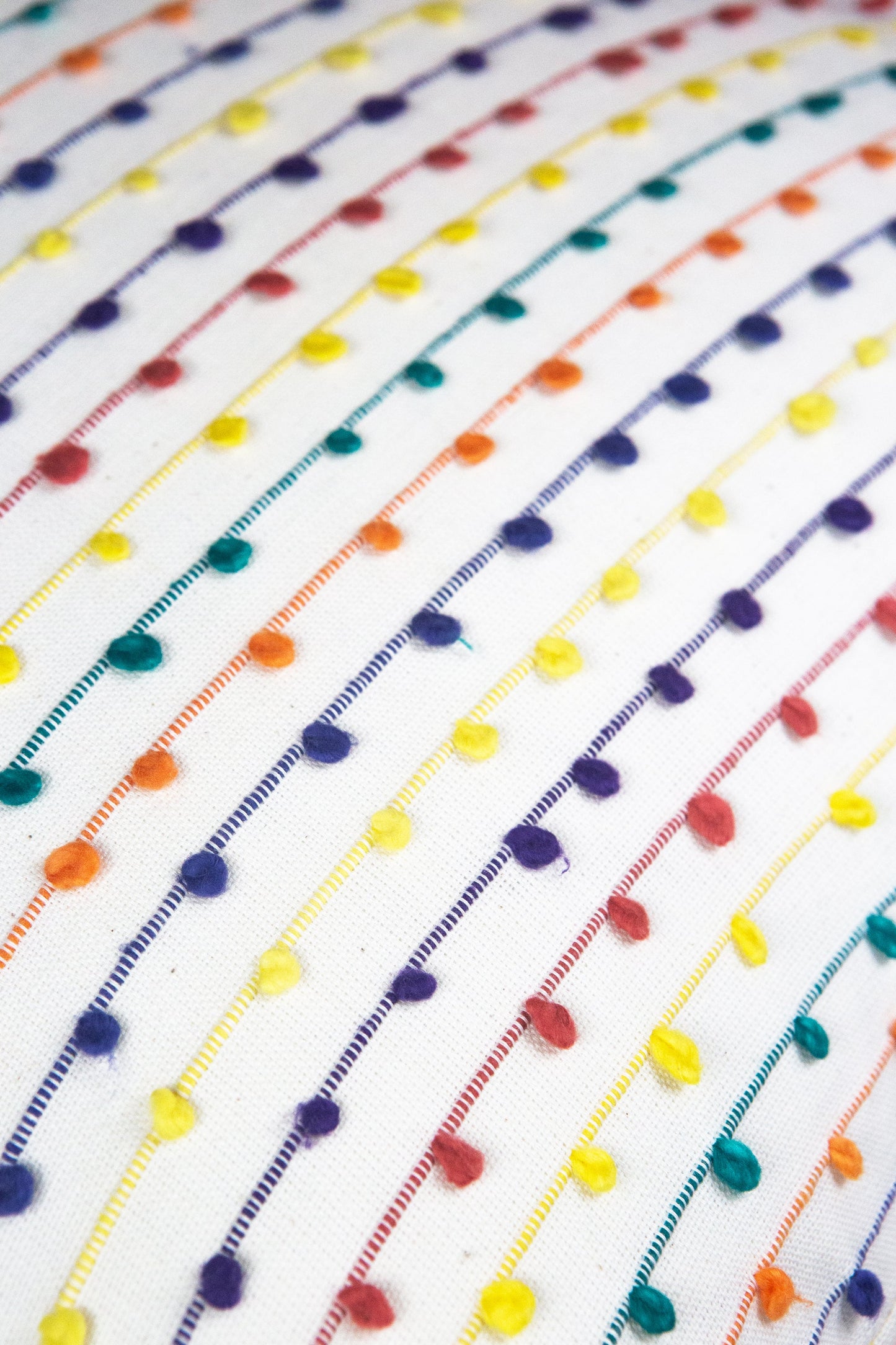 Vintage Rainbow Nubby Pillow - 20" x 20"