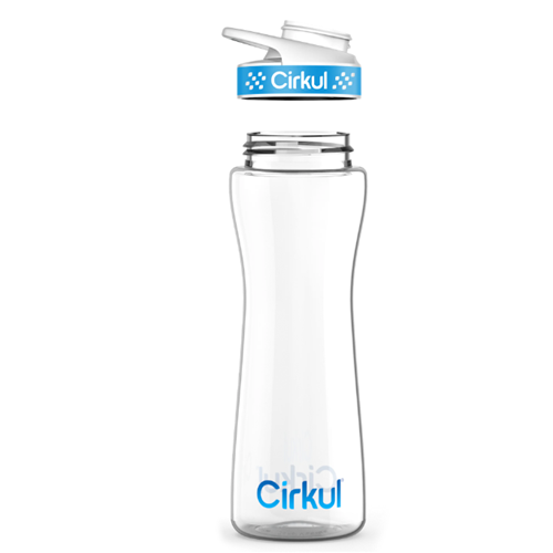 Cirkul Plastic Water Bottle Starter Kit with Blue Lid and 2 Flavor Cartridges (Fruit Punch & Mixed Berry)