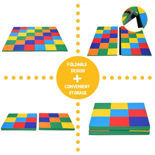 Multi-Colored 58 Inch Toddler Foam Play Mat