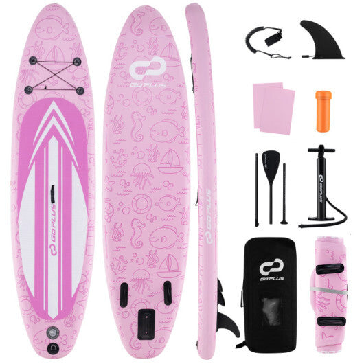 Inflatable SUP Board with Complete Accessory Set and 3 Fins