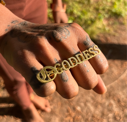 Custom Stainless Steel   Goddess ring